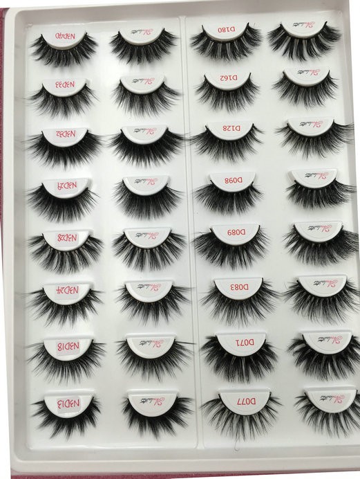 Mink Lashes and 8 Pairs Faux Mink Lashes